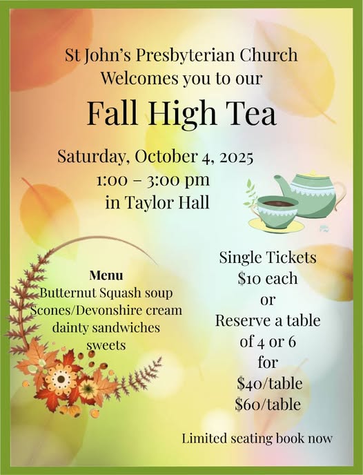 October 4 High Tea poster